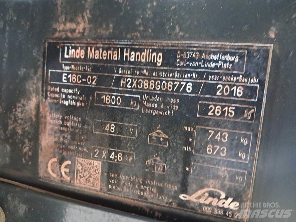 Linde E16C-02 Empilhadores eléctricos