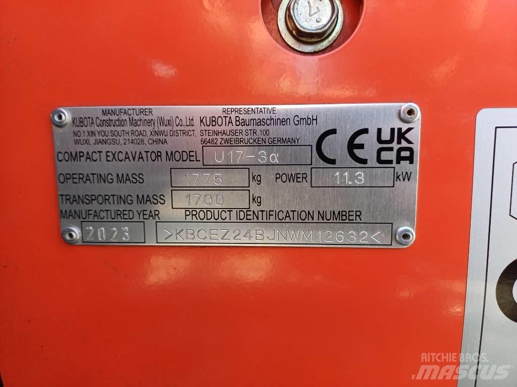 Kubota U 17-3 Mini Escavadoras <7t