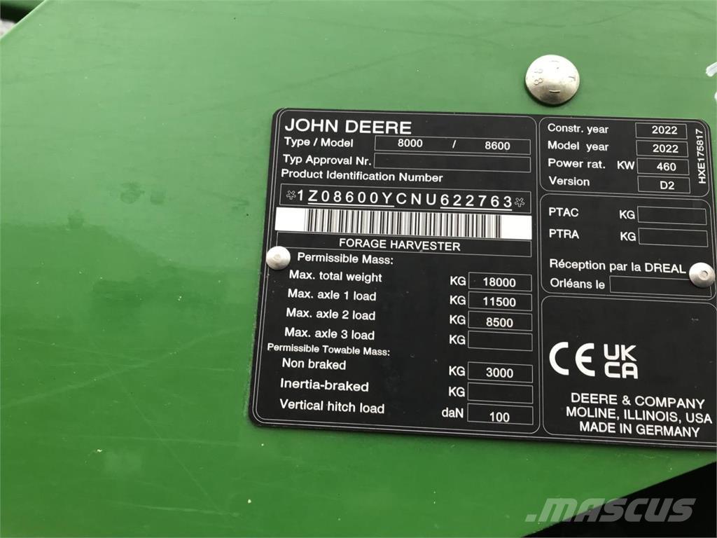John Deere 8600 Forrageiras auto-propulsionadas