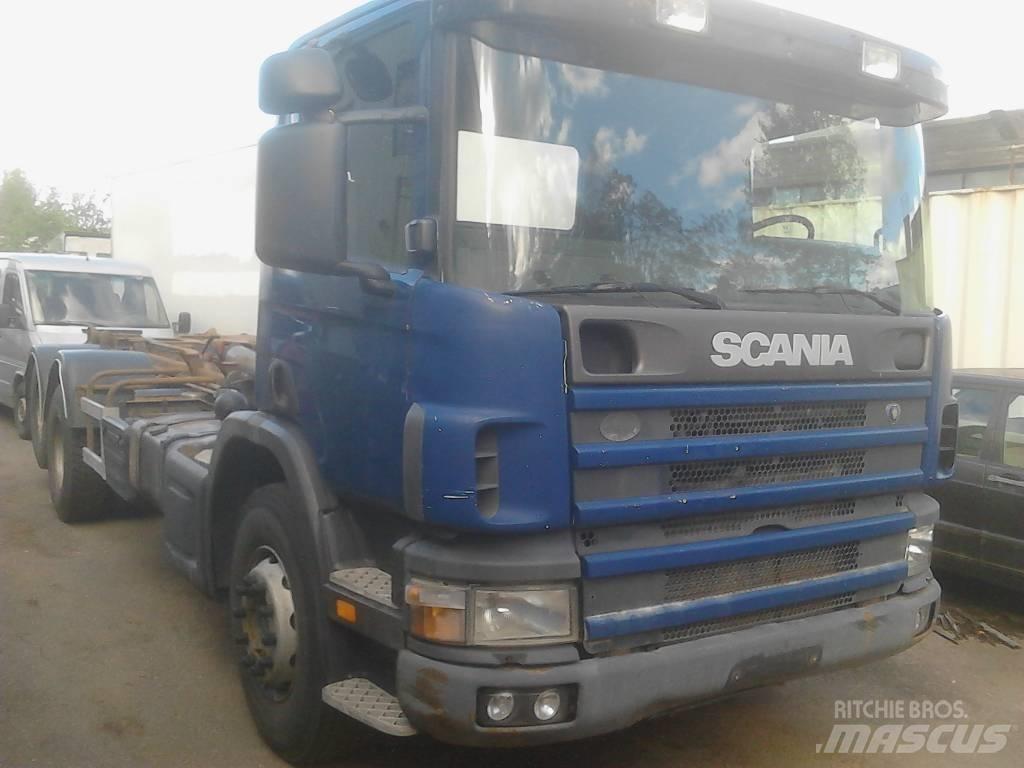 Scania p 124-420 Camiões caixa desmontável com elevador de cabo
