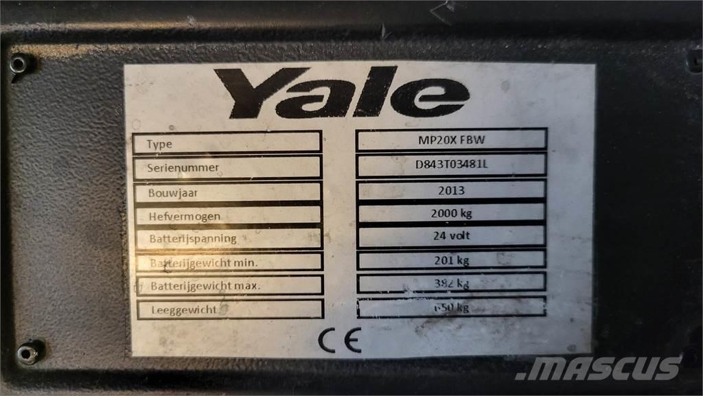 Yale MP20X 2013 Empilhador para operador externo