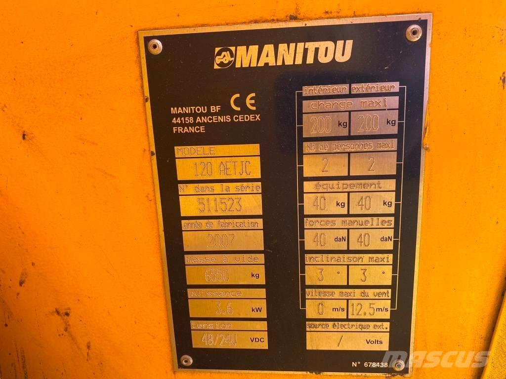 Manitou 120 AET JC Elevadores braços articulados