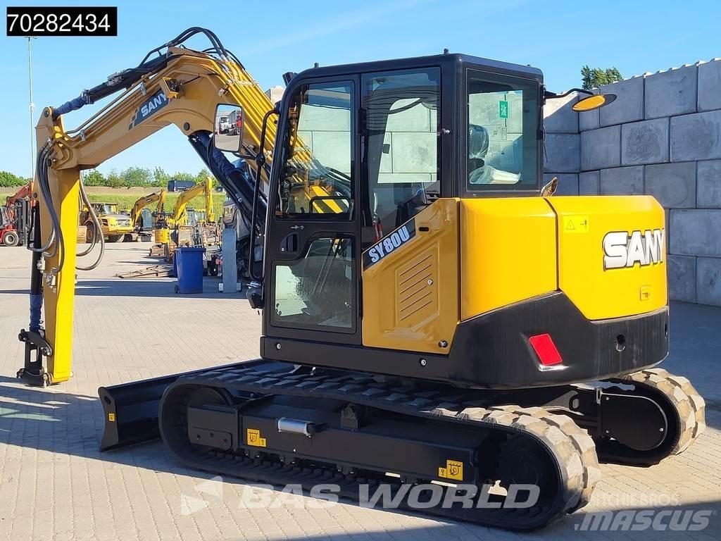 Sany SY80 U A/C Mini Escavadoras <7t