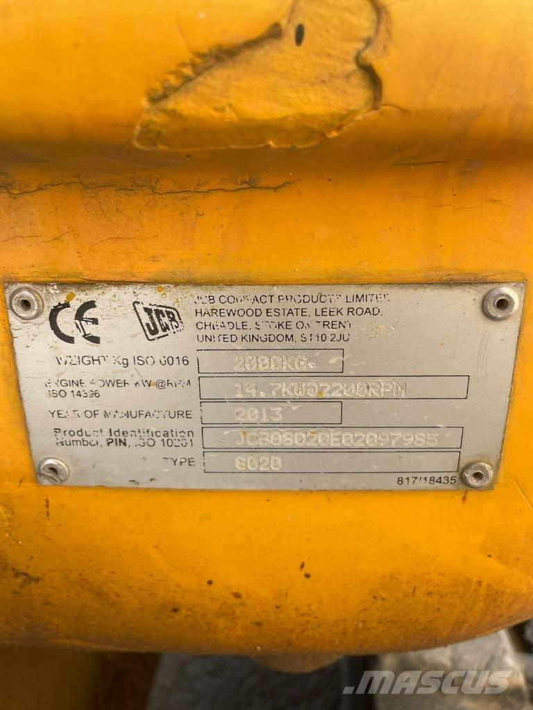 JCB 8020 Mini Escavadoras <7t