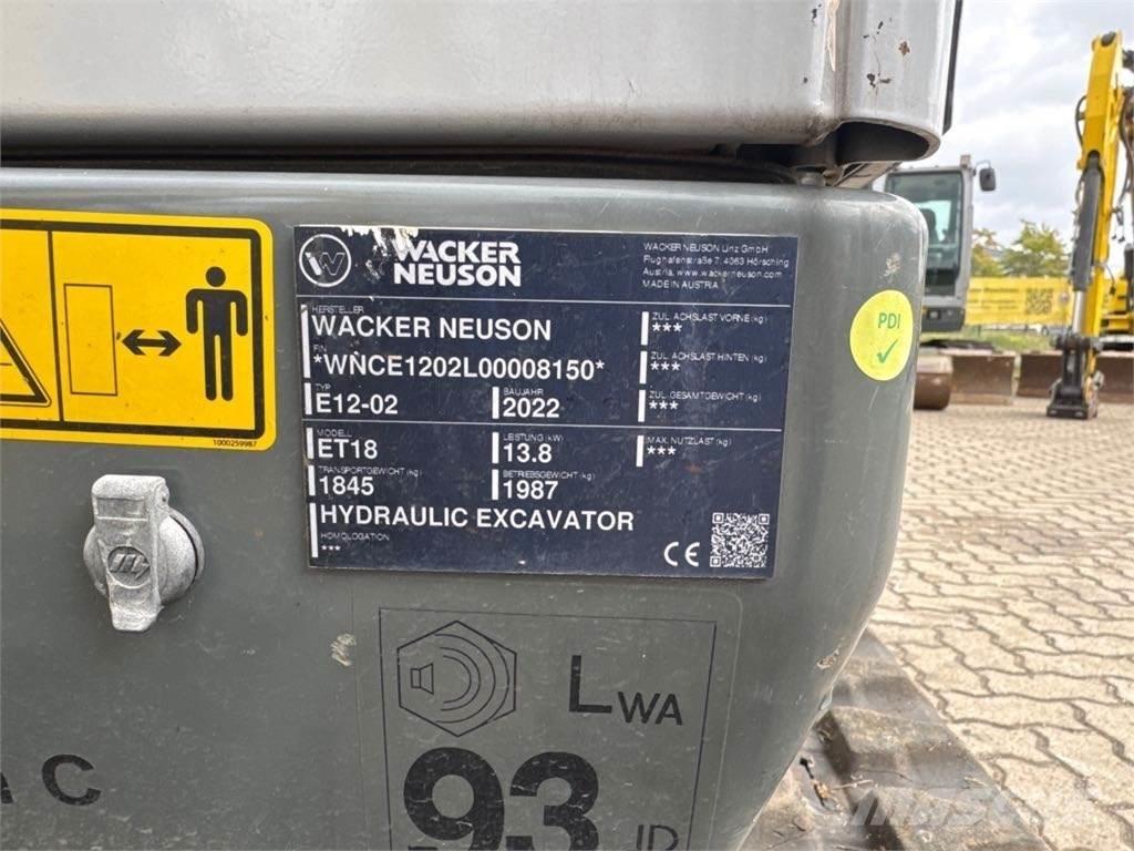 Wacker Neuson ET18 Escavadoras de rastos