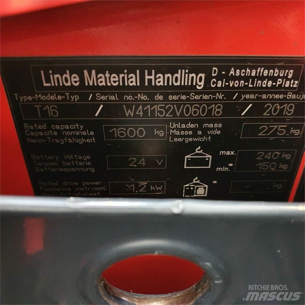 Linde T16 Li-Ion Porta palettes