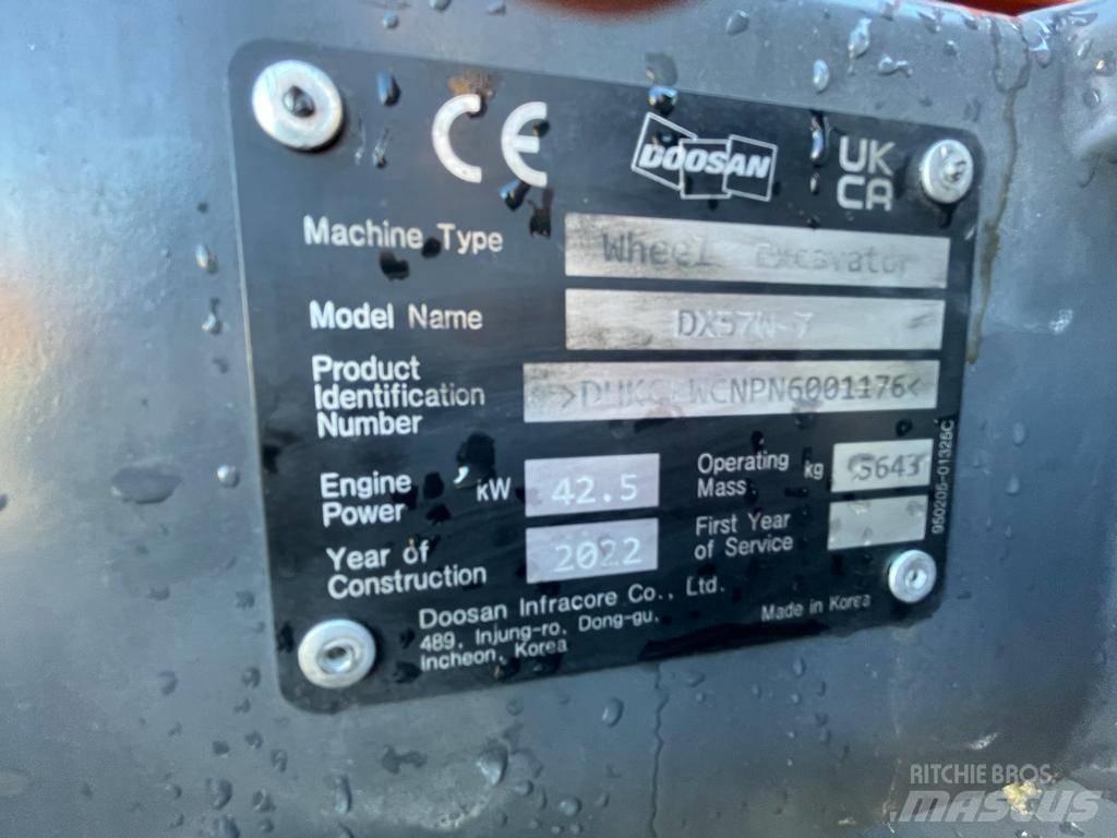 Doosan Dx57W-7 Escavadoras de rodas