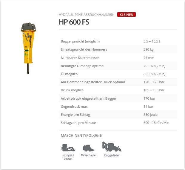 Indeco HP 600 FS Martelos Hidráulicos