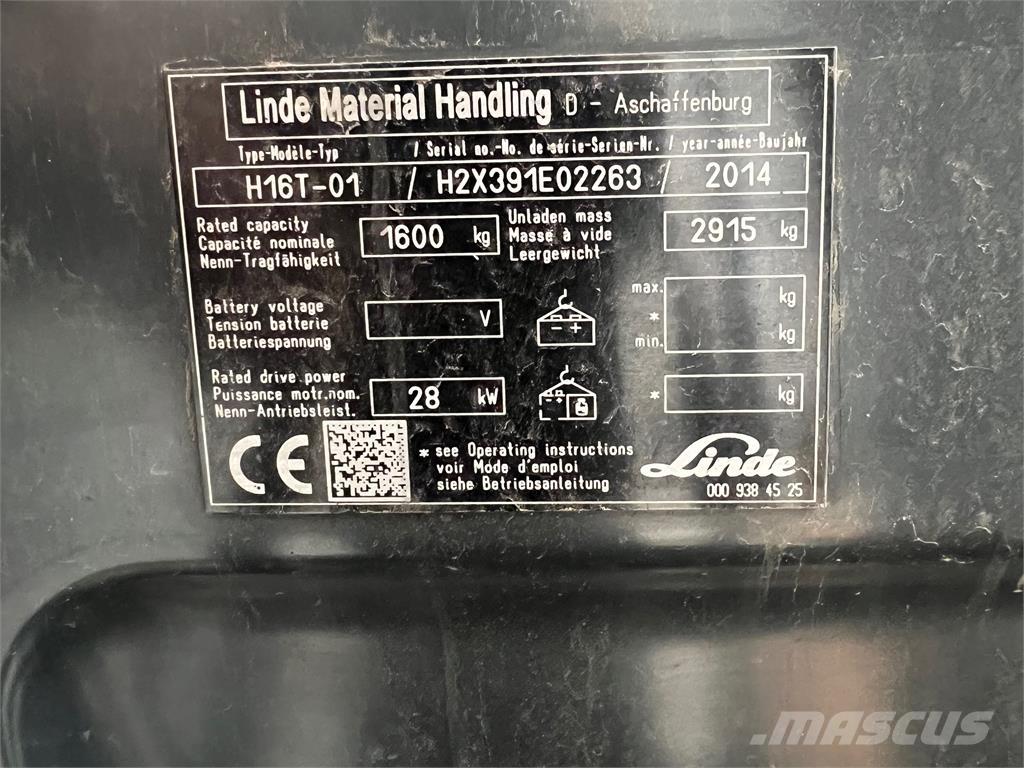 Linde H16T Empilhadores a gás