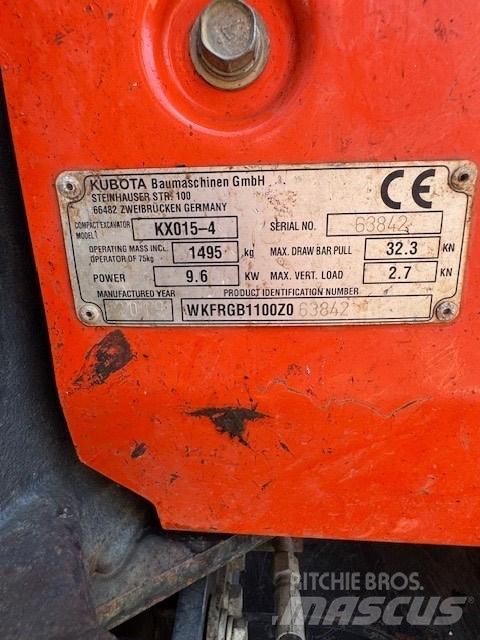 Kubota KX 015-4 Mini Escavadoras <7t