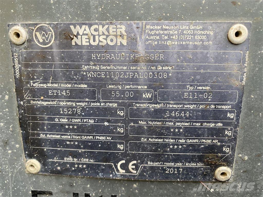 Neuson ET145 Escavadoras de rastos