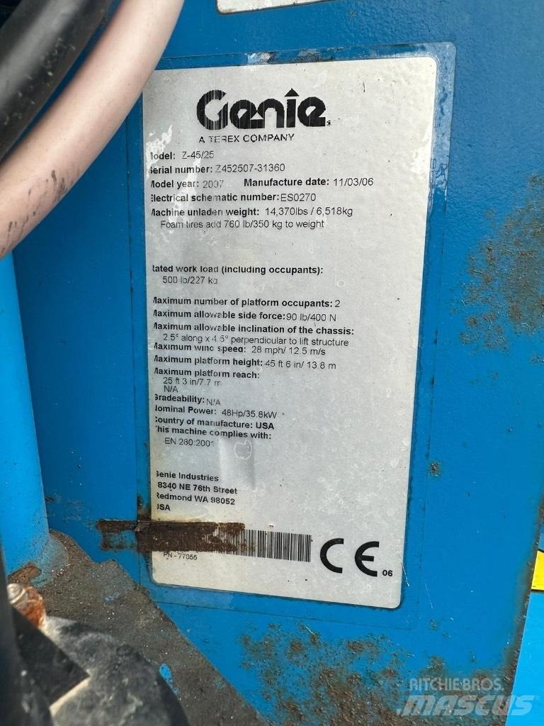 Genie Z 45/22 Elevadores braços articulados