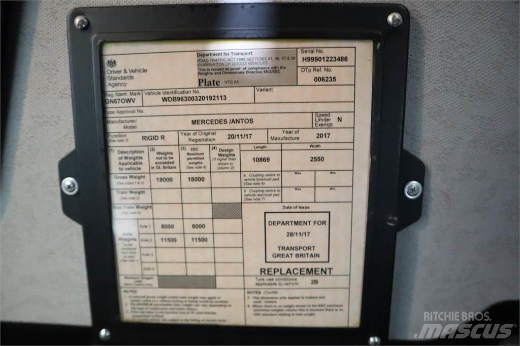 Mercedes-Benz ANTOS 1824 Camiões caixa cortinas laterais