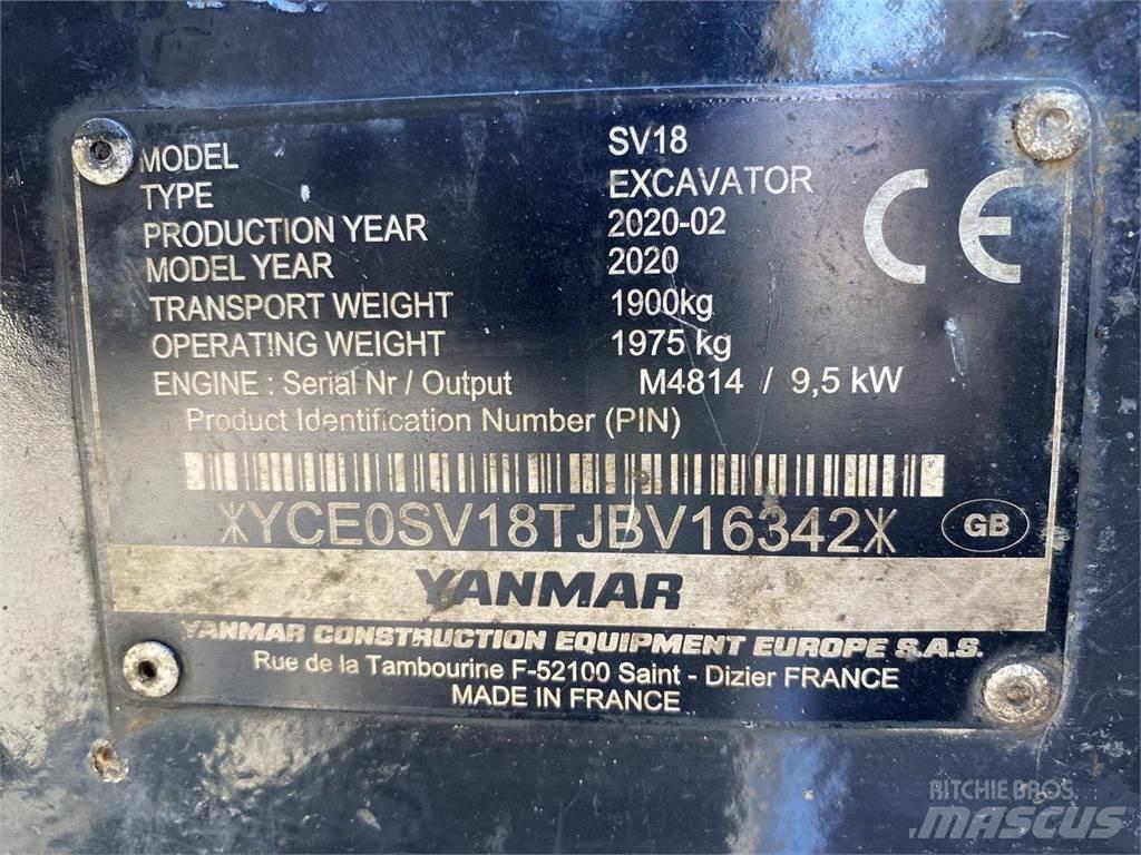 Yanmar SV18 Escavadoras de rodas