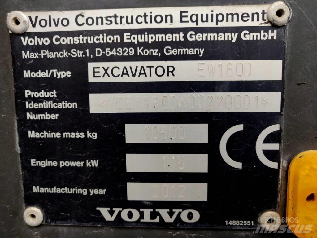 Volvo EW 160 D Escavadoras de rodas