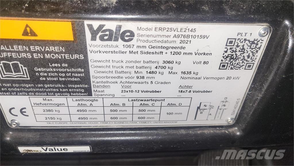 Yale ERP25VL 2021 Empilhadores eléctricos