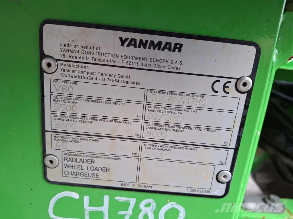 Yanmar V80 Mini carregadoras