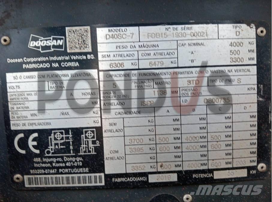 Doosan D 40 SC-7 Empilhadores Diesel