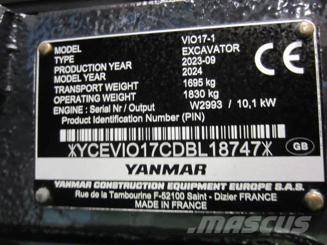 Yanmar Vio 17 Mini Escavadoras <7t
