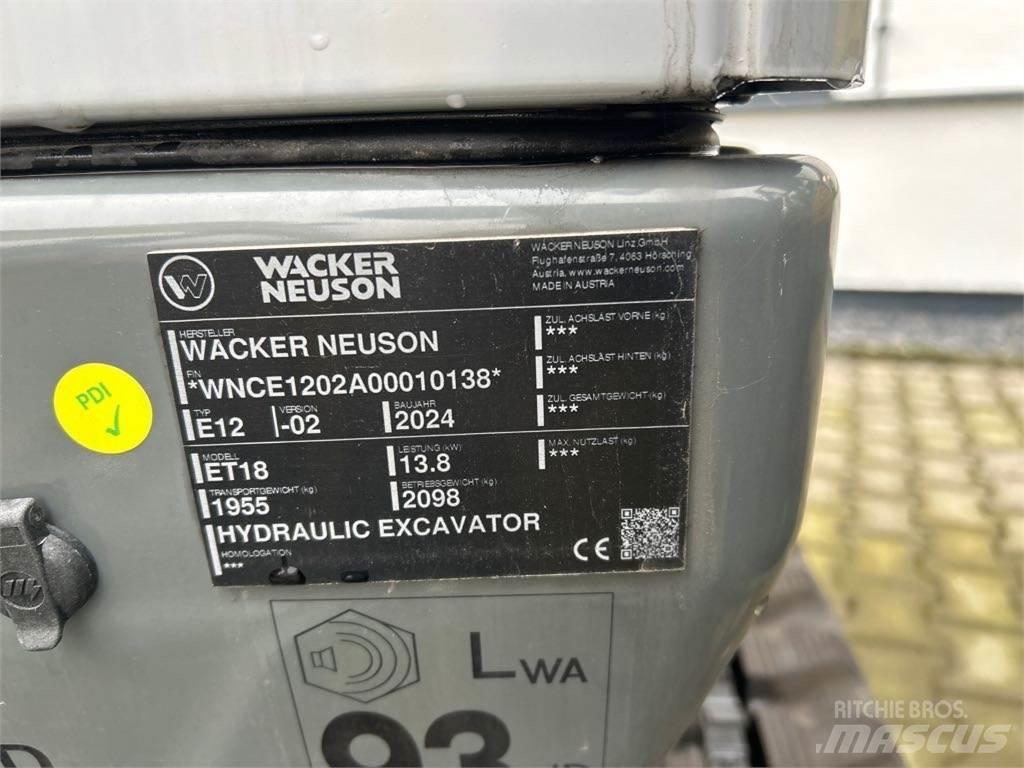 Wacker Neuson ET18 Escavadoras de rastos