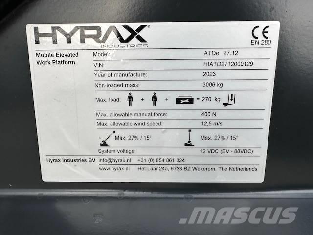 Hyrax ATDe 27.12 Elevadores braços Telescópicos