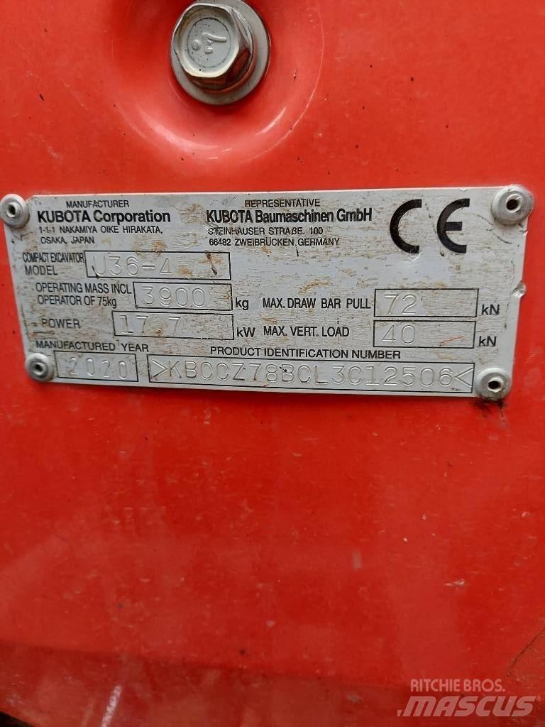 Kubota U 36-4 Mini Escavadoras <7t