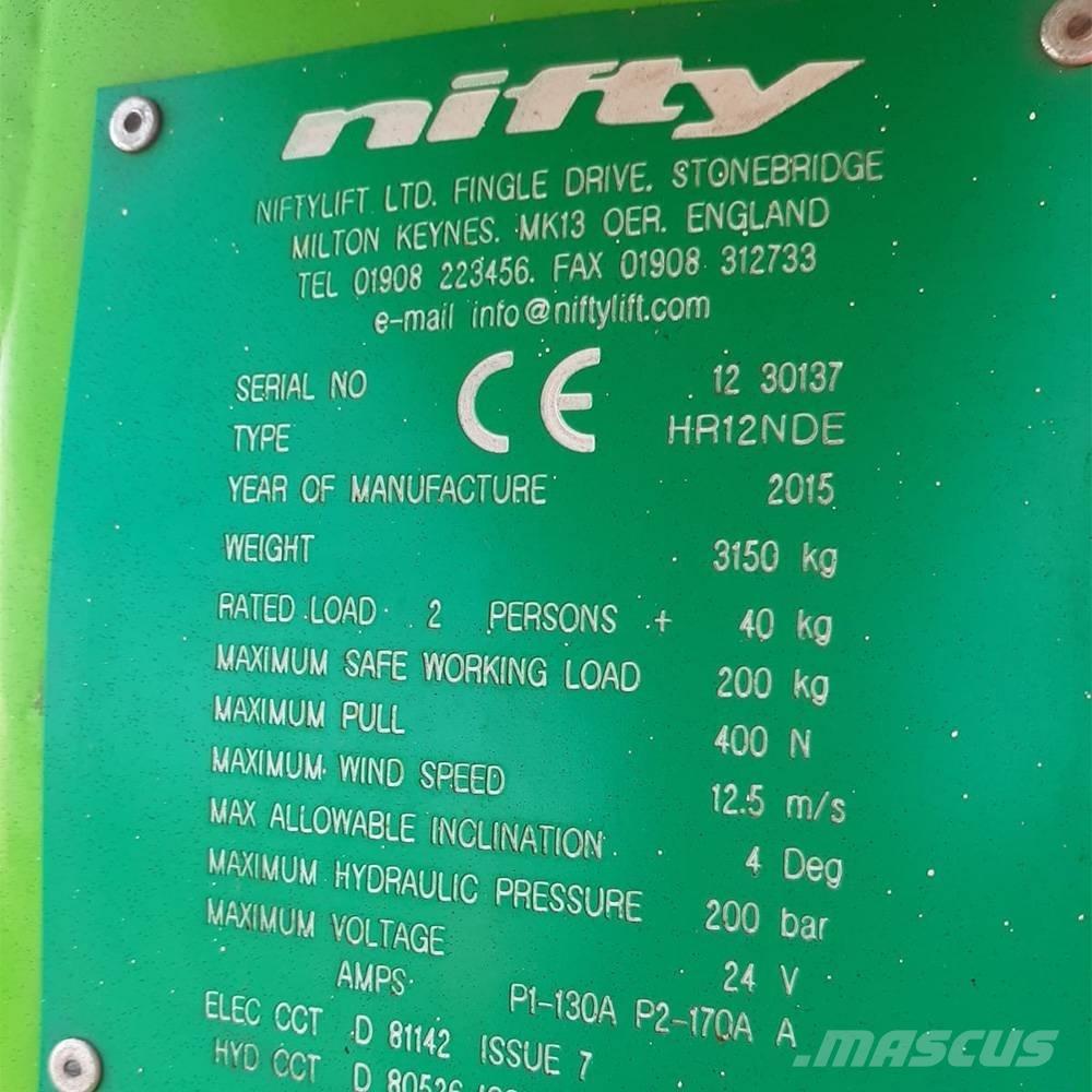Niftylift HR 12 Elevadores braços articulados