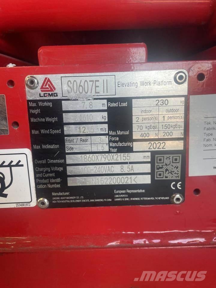 LGMG S0607E II Elevadores de tesoura