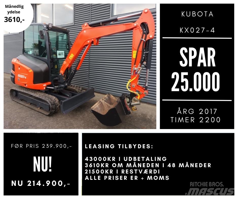 Kubota kx027-4 Mini Escavadoras <7t
