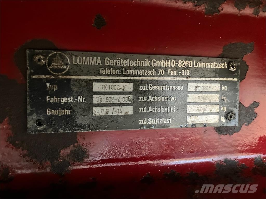 Lomma DK 1802-K Outros reboques agricolas