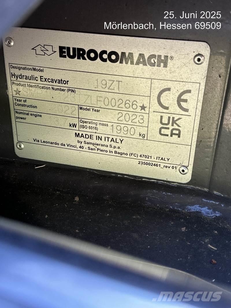 Eurocomach 19ZT Mini Escavadoras <7t
