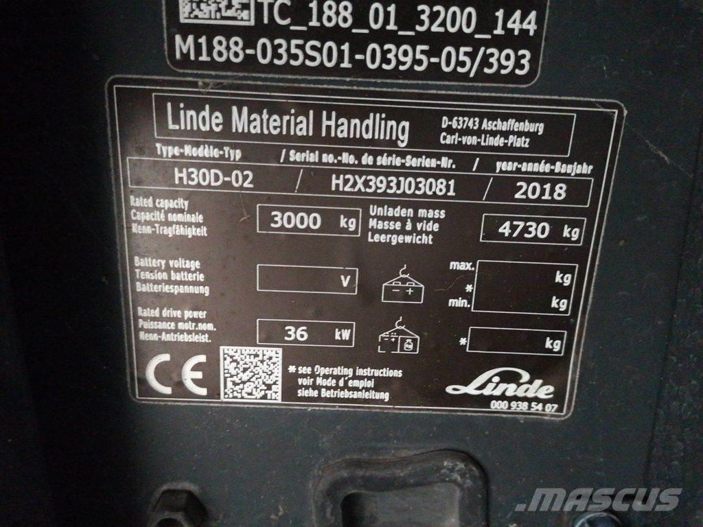 Linde H30D-02 Empilhadores Diesel