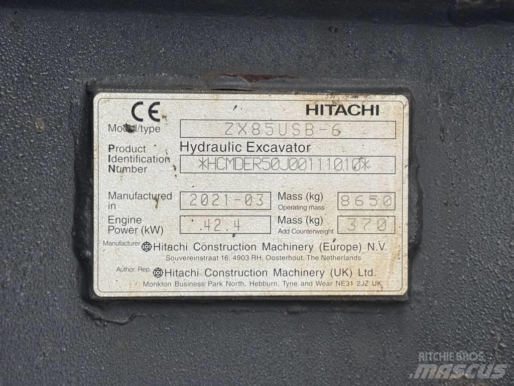 Hitachi ZX 85 US B-6 Escavadoras Midi 7t - 12t