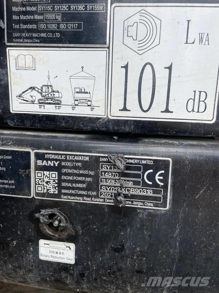 Sany SY 135 C Escavadoras de rastos