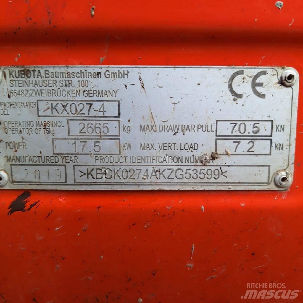 Kubota KX 027-4 Mini Escavadoras <7t