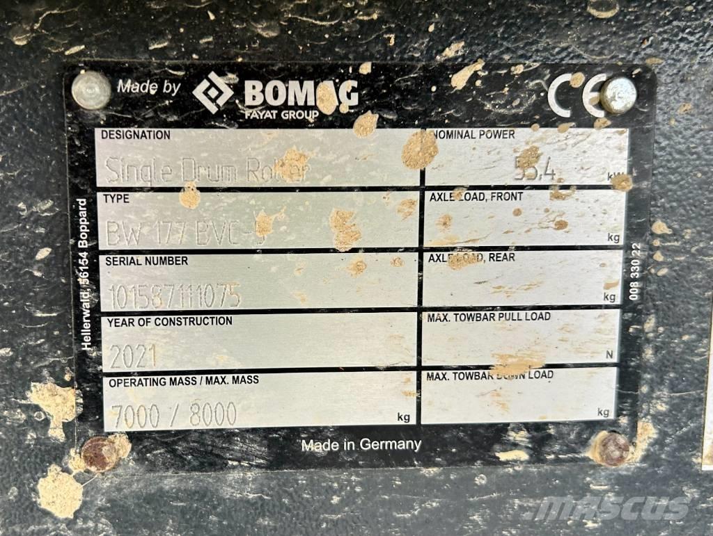 Bomag BW 177 BVC-5 Cilindros Compactadores monocilíndricos