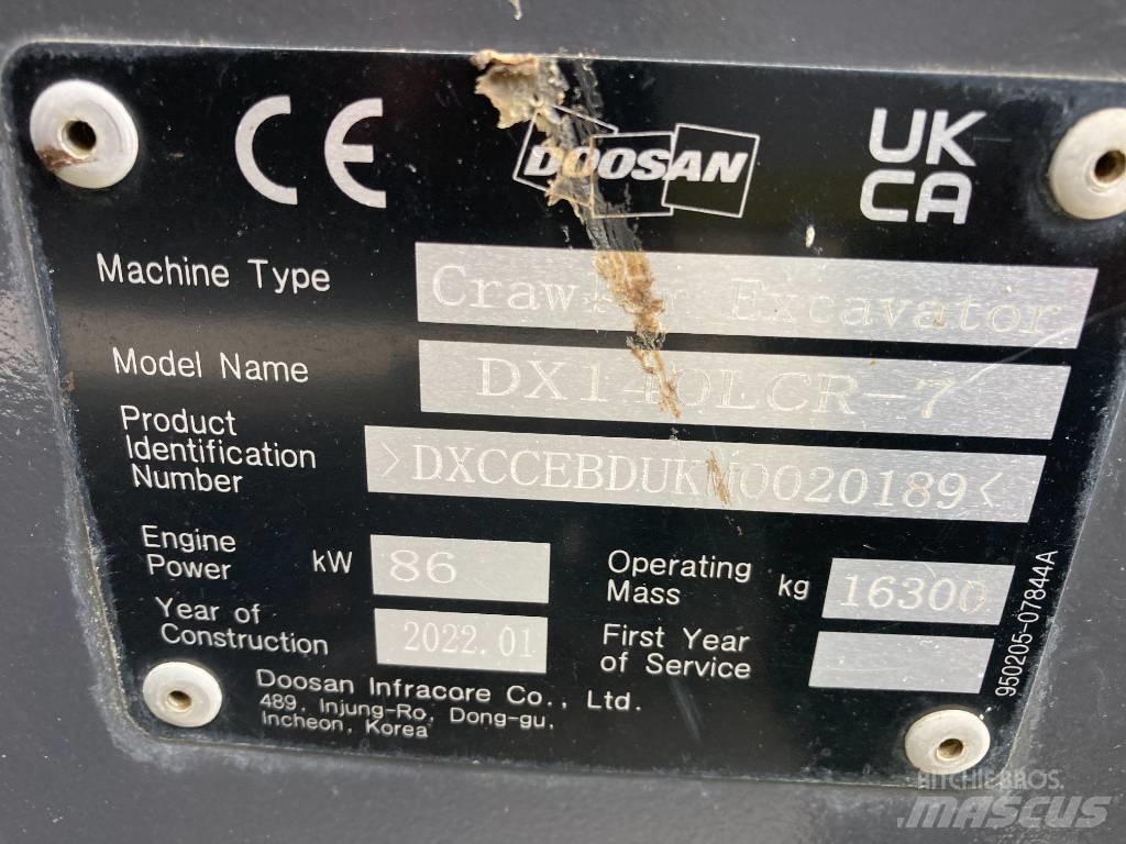 Doosan DX 140 LCR-7 Escavadoras de rastos