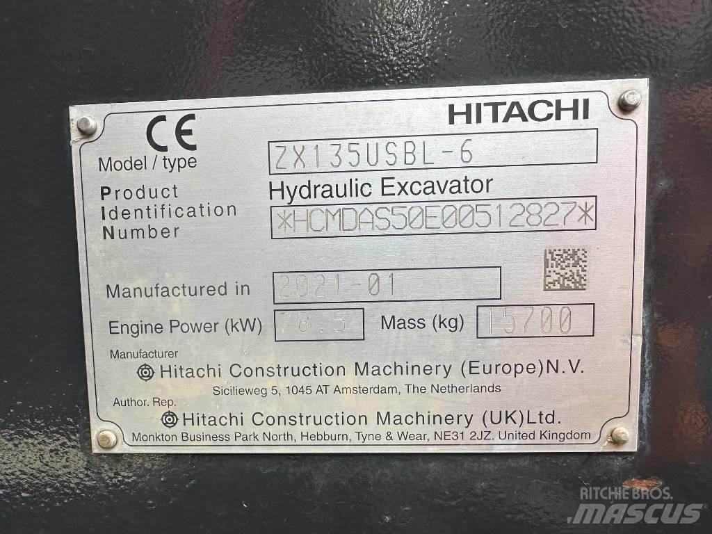 Hitachi ZX 135 US-6 Escavadoras de rastos
