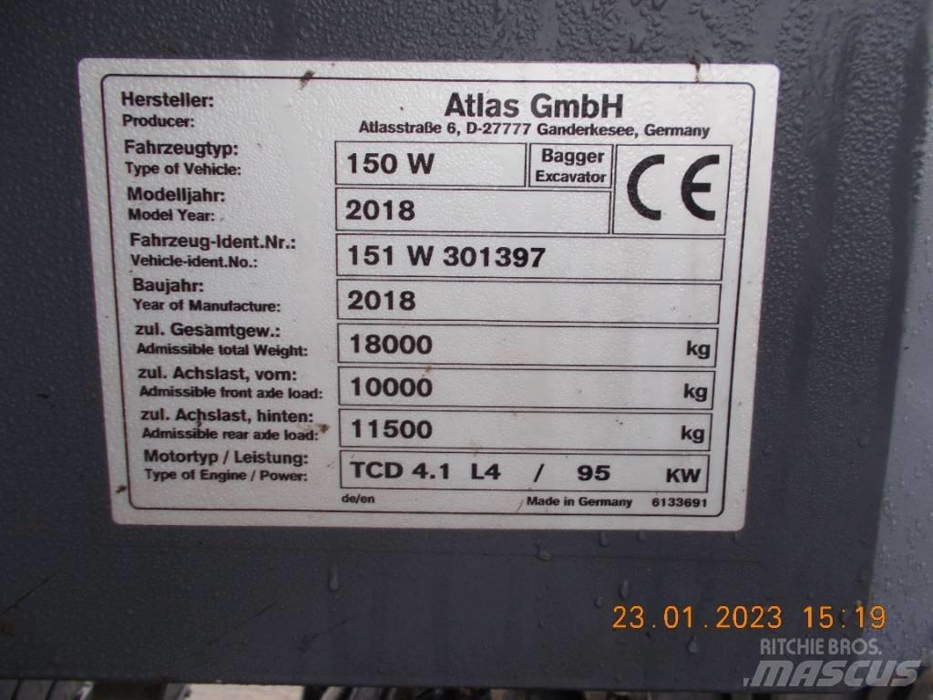 Atlas 150 W Escavadoras de rodas