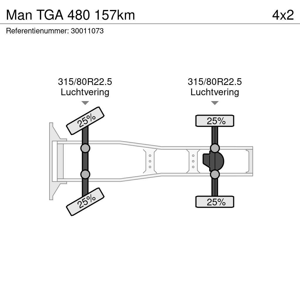 MAN TGA 480 157km Tractores (camiões)
