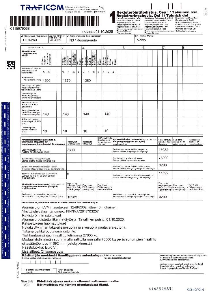 Volvo FH 16 750 Camiões de transporte de troncos