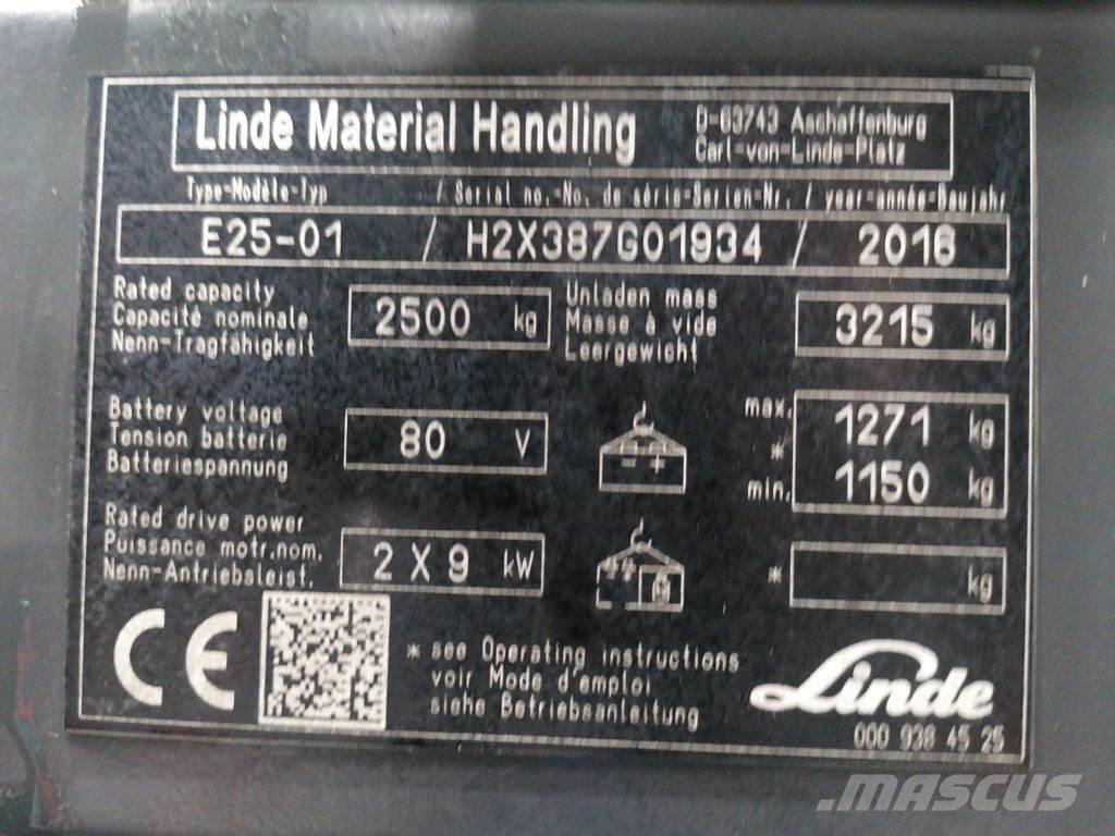 Linde E25-01 Empilhadores eléctricos