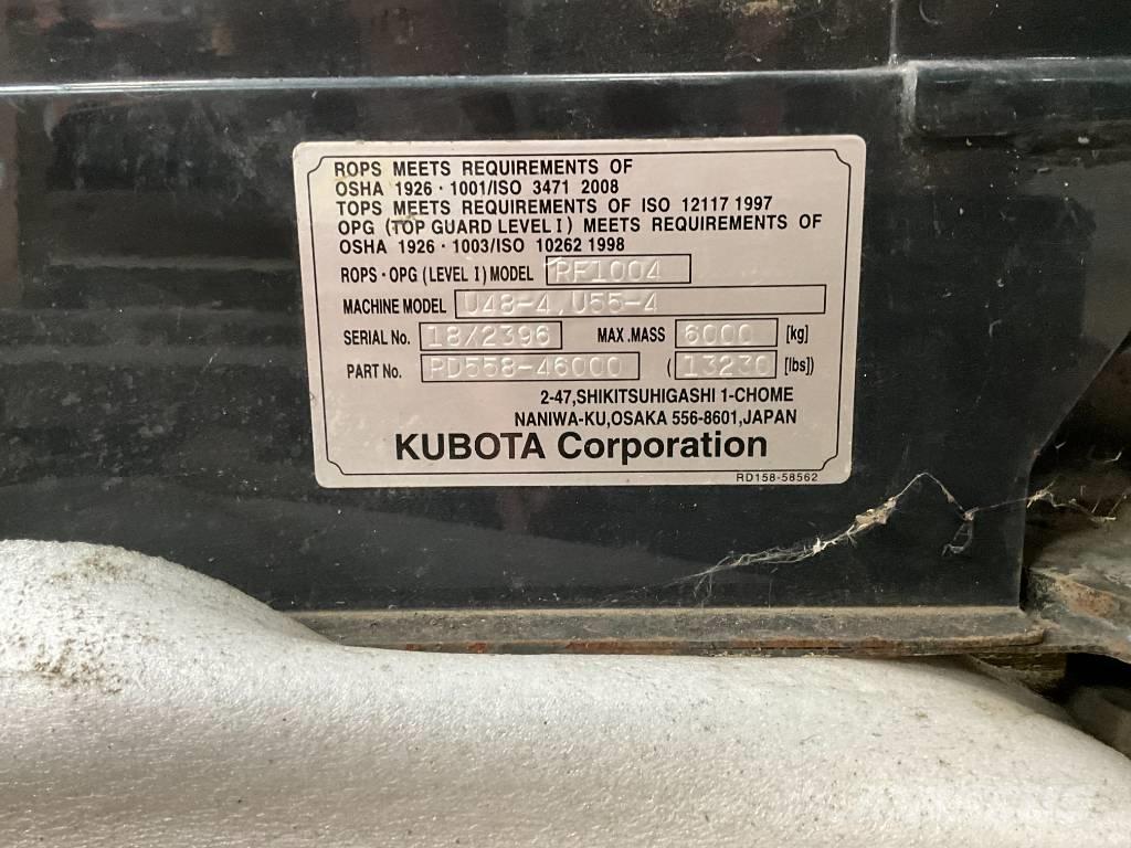 Kubota U 48-4 / U 55-4 Cabines e interior máquinas construção