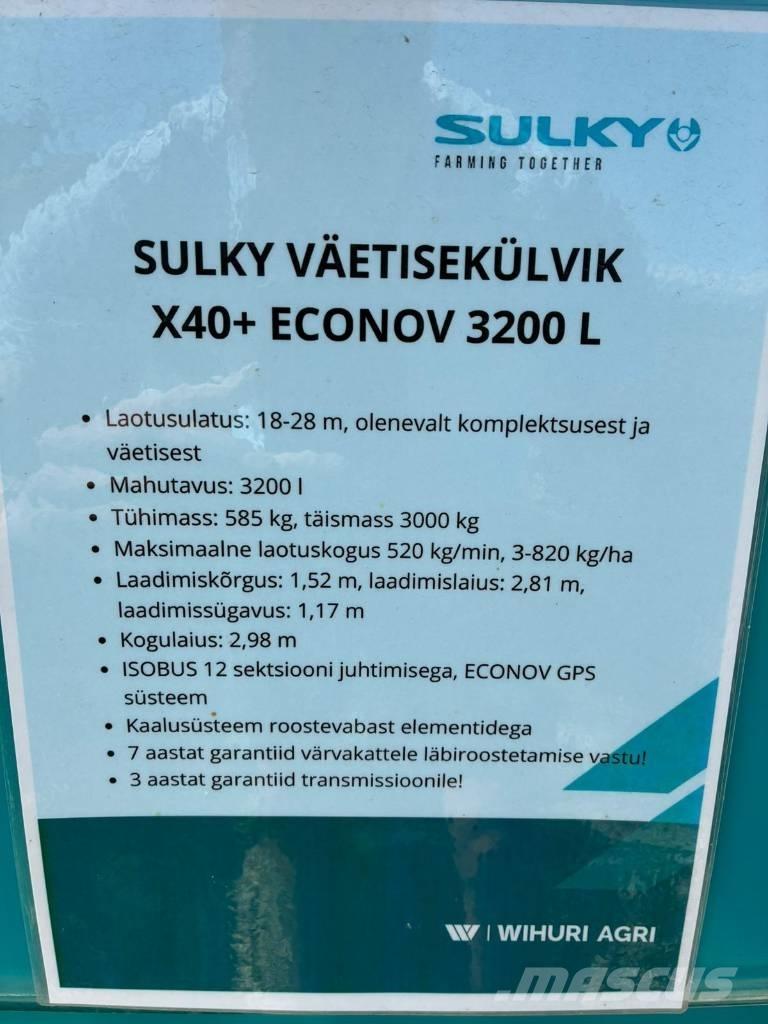 Sulky X 40+ Econov Espalhadores de minério
