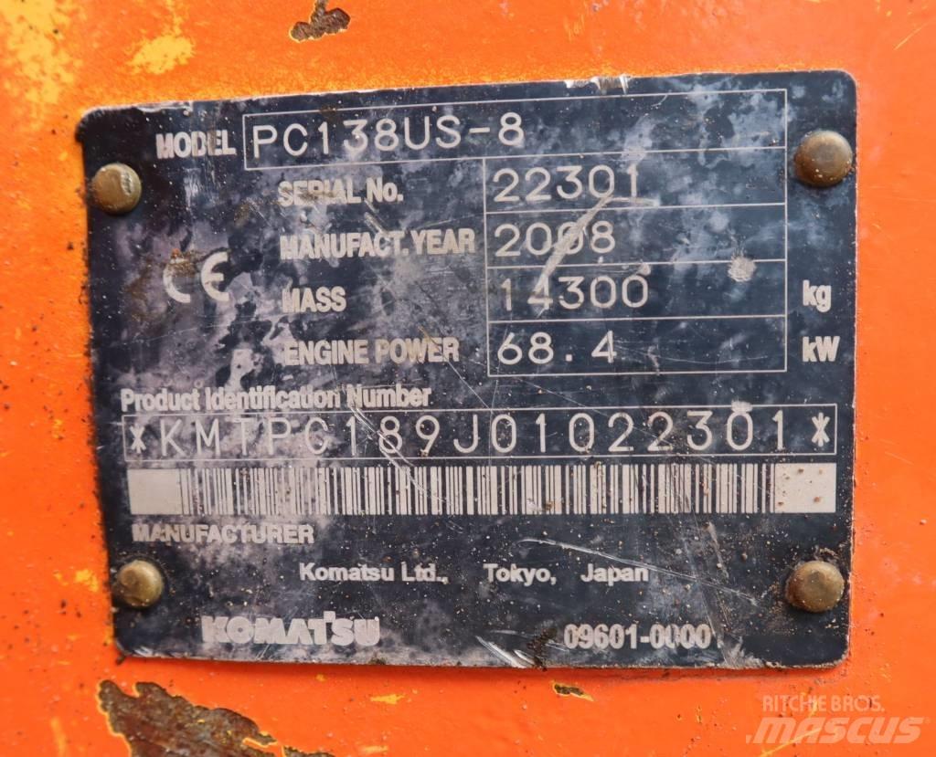 Komatsu PC138US-8 Escavadoras de rastos