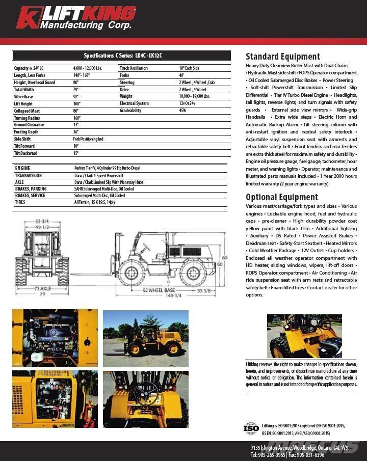 Liftking LK12C Empilhadores todo-terreno