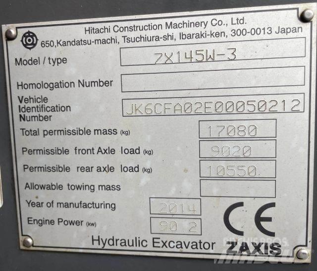 Hitachi ZX 145W-3 Escavadoras de rodas