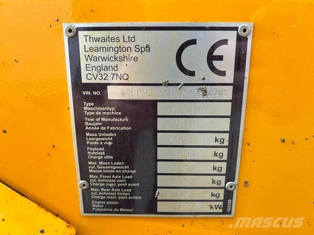 Thwaites 3T HTST Dumpers de obras