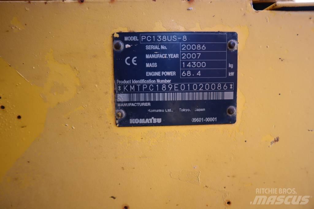 Komatsu PC138US-8 Escavadoras de rastos