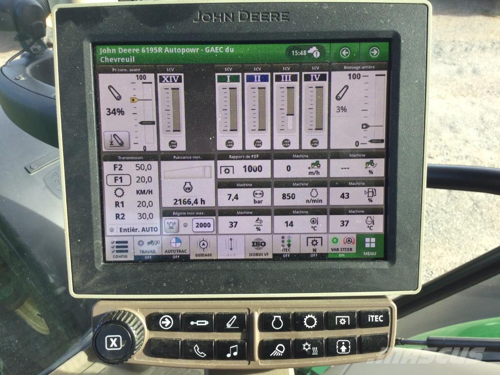 John Deere 6195R Tratores Agrícolas usados